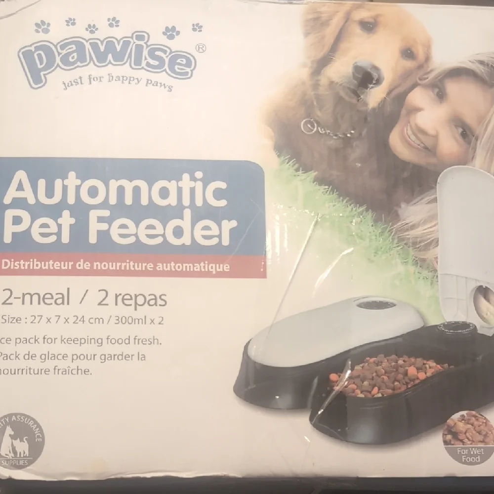 Pawsie Automatic Pet Feeder 2 Meal 27x7x24 300ml X2